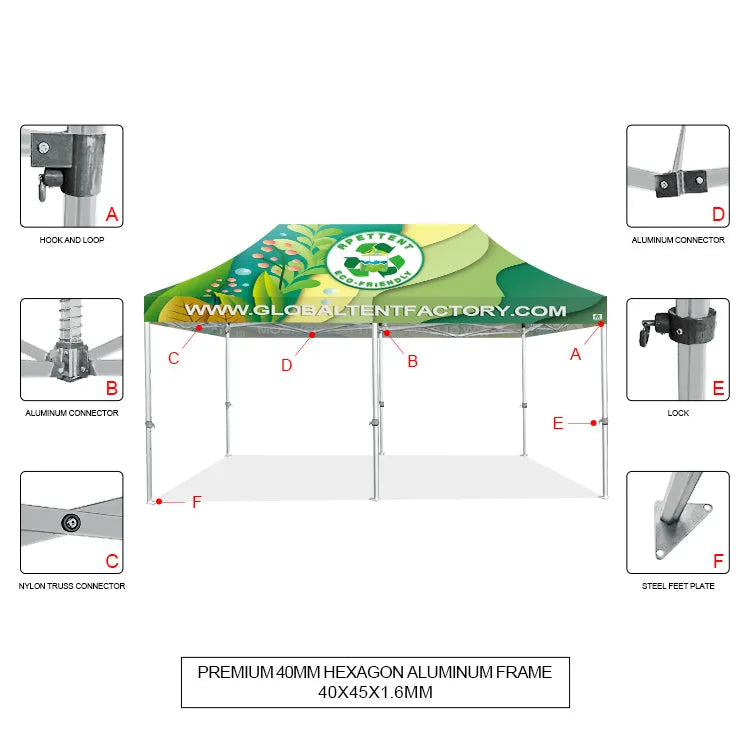 Showcase Excellence: 10'x20' Custom RPET Advertising Canopy