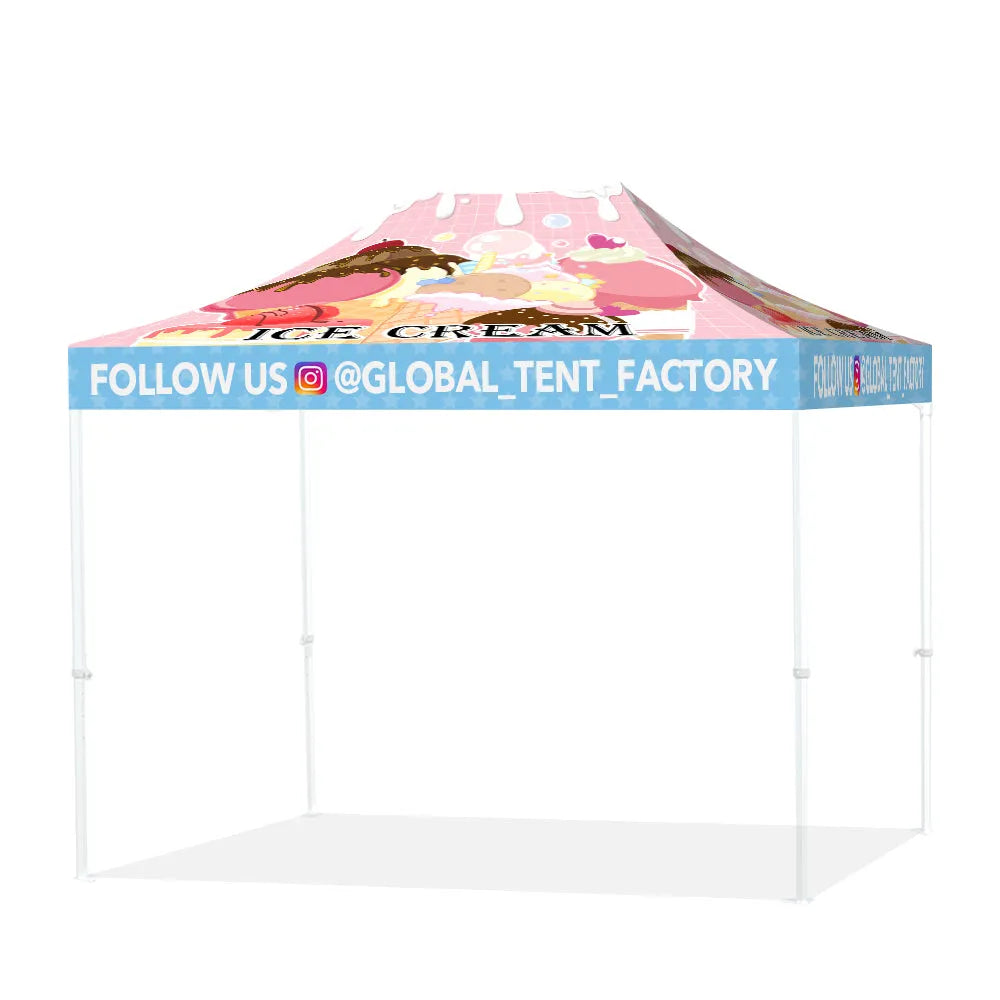 Printed Perfection: Custom Advertising Canopy Tent with Top & Walls