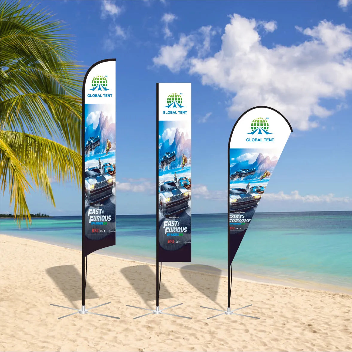 Capture attention with our Custom Advertising Flags (No Base) – versatile, impactful, and flexible in placement. Personalize for a unique marketing presence.