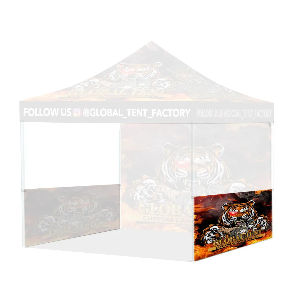 Printed Perfection: Custom Advertising Canopy Tent with Top & Walls