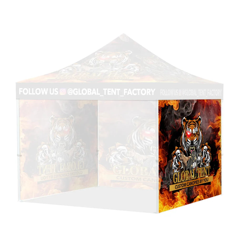 Printed Perfection: Custom Advertising Canopy Tent with Top & Walls