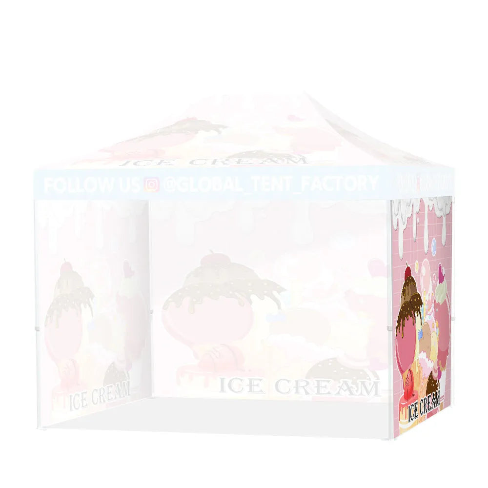 Printed Perfection: Custom Advertising Canopy Tent with Top & Walls