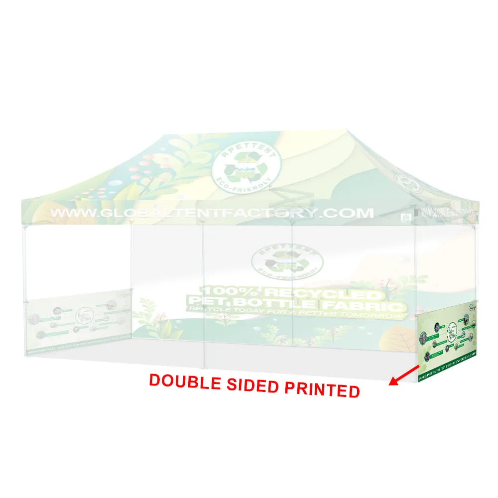 Printed Perfection: Custom RPET Advertising Canopy Tent with TOP & Walls