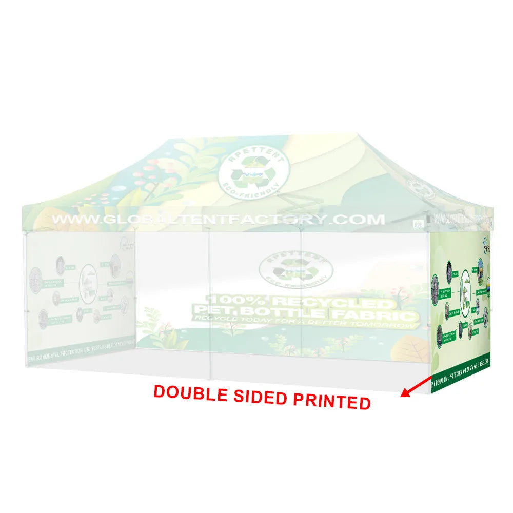 Printed Perfection: Custom RPET Advertising Canopy Tent with TOP & Walls