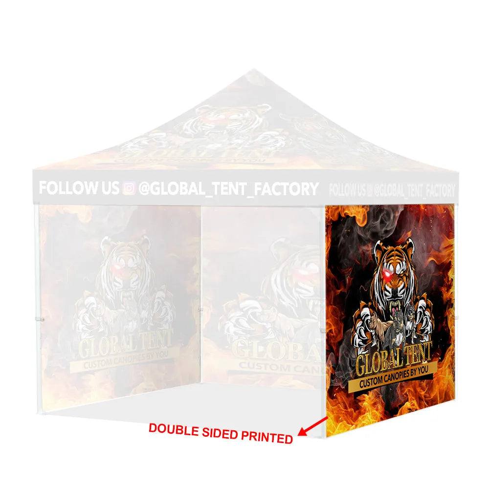 Printed Perfection: Custom Advertising Canopy Tent with Top & Walls