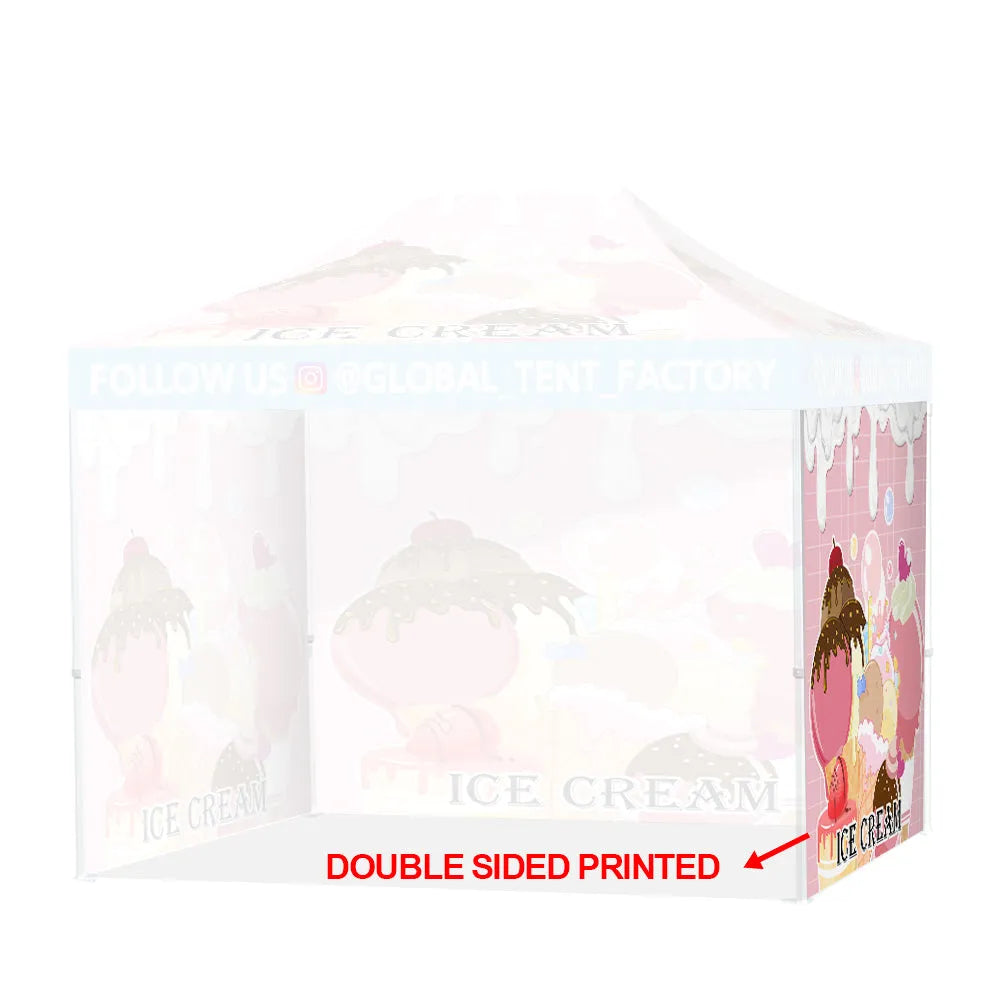 Printed Perfection: Custom Advertising Canopy Tent with Top & Walls