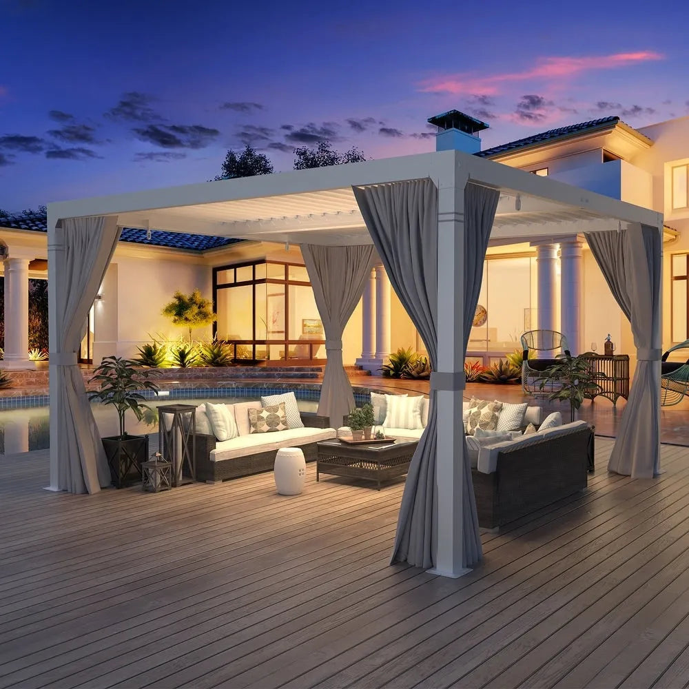 Versatile Outdoor Oasis: Aluminum Multifunction Pergola
