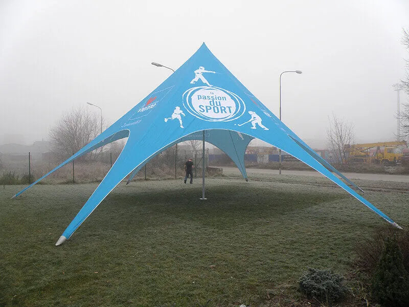 Starry Elegance: Custom RPET Single Peak Star Tent