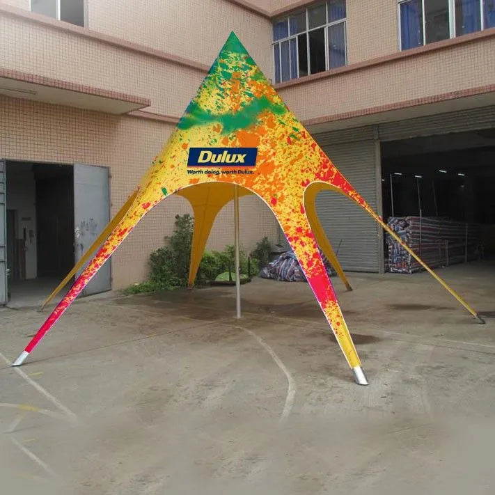 Starry Elegance: Custom RPET Single Peak Star Tent