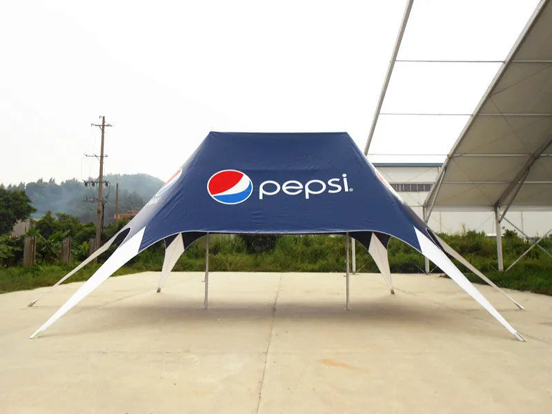 Double Star Elegance: Custom RPET Double Peak Star Tent