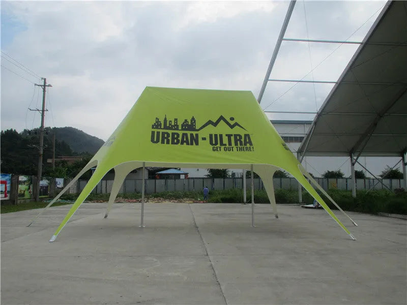 Double Star Elegance: Custom RPET Double Peak Star Tent