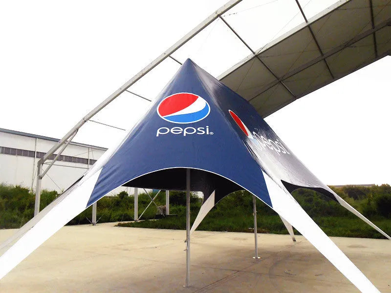 Double Star Elegance: Custom RPET Double Peak Star Tent