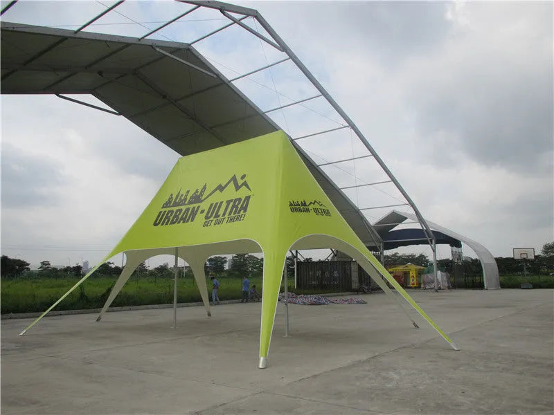 Double Star Elegance: Custom RPET Double Peak Star Tent