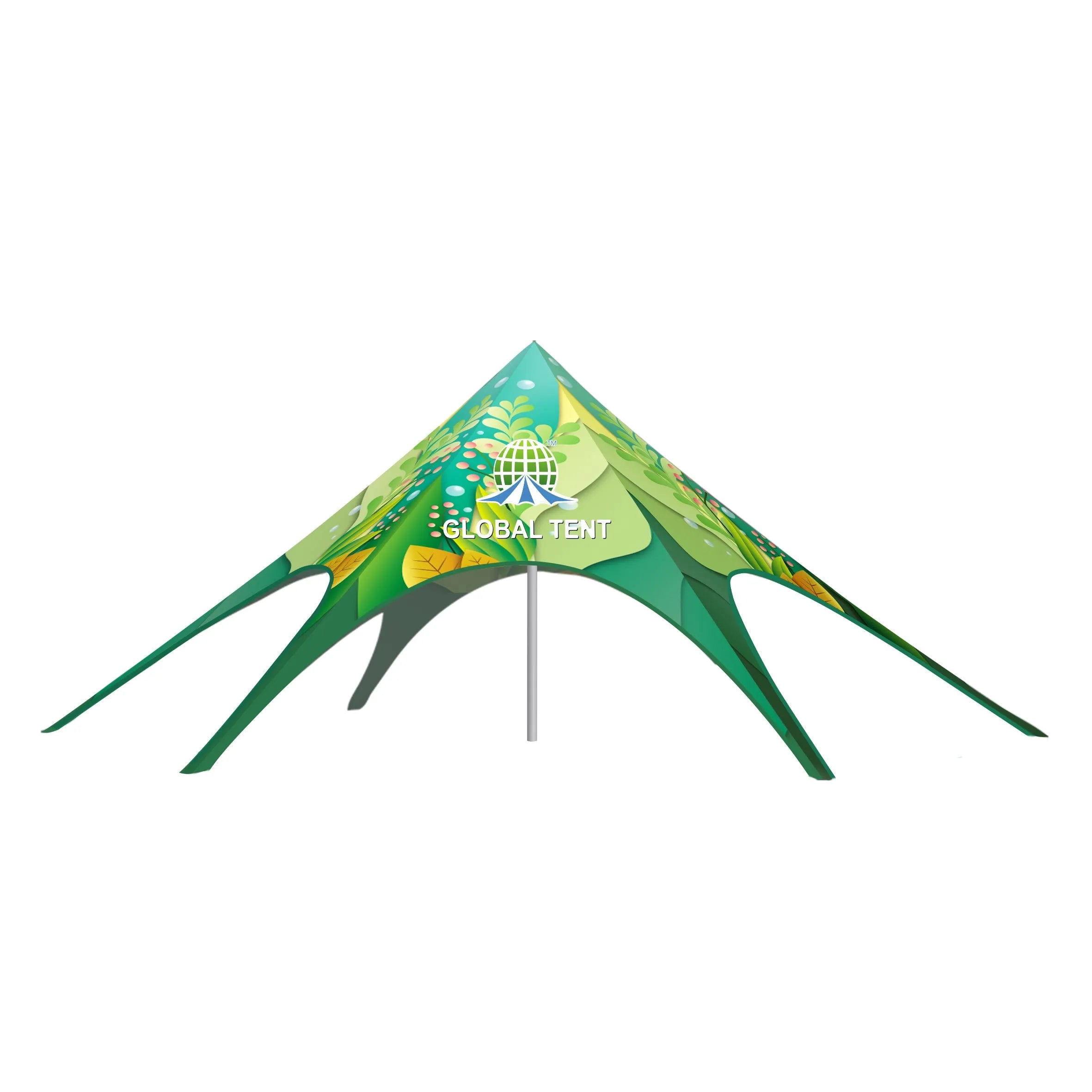 Starry Elegance: Custom RPET Single Peak Star Tent