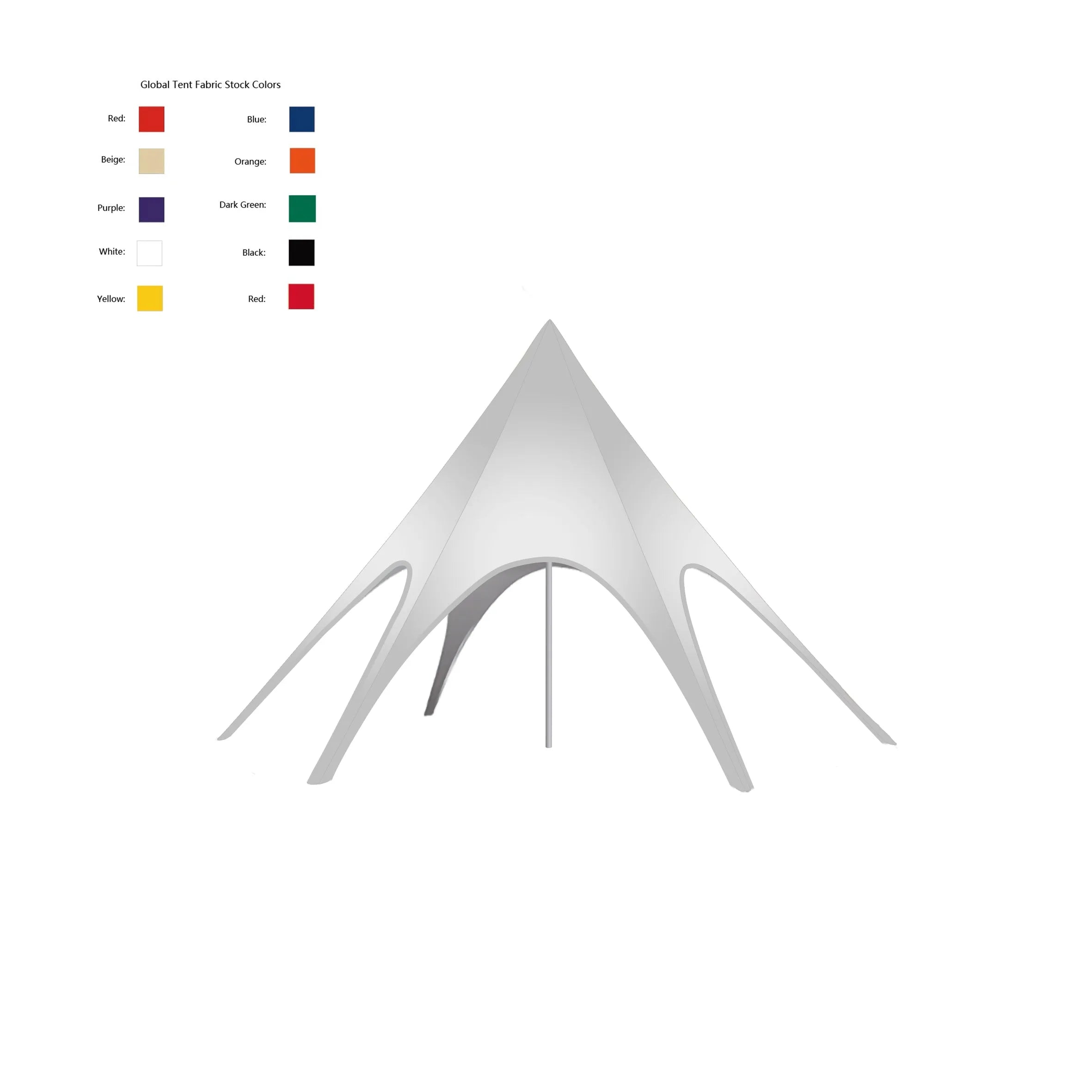Starry Elegance: Custom RPET Single Peak Star Tent