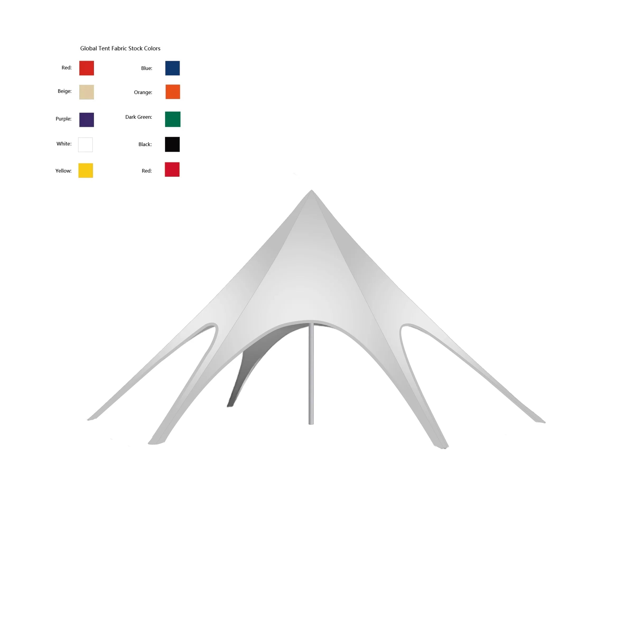Starry Elegance: Custom RPET Single Peak Star Tent