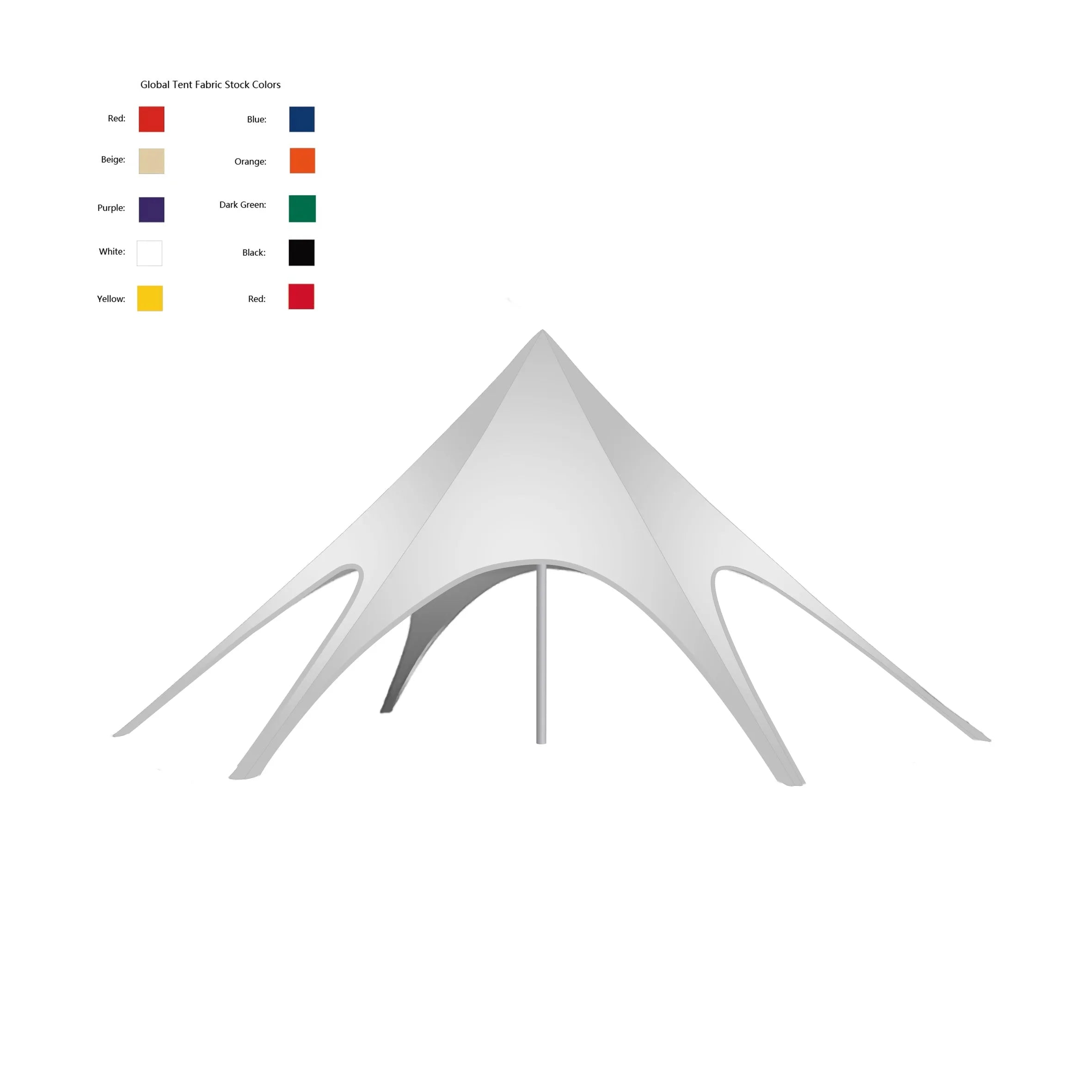 Starry Elegance: Custom RPET Single Peak Star Tent