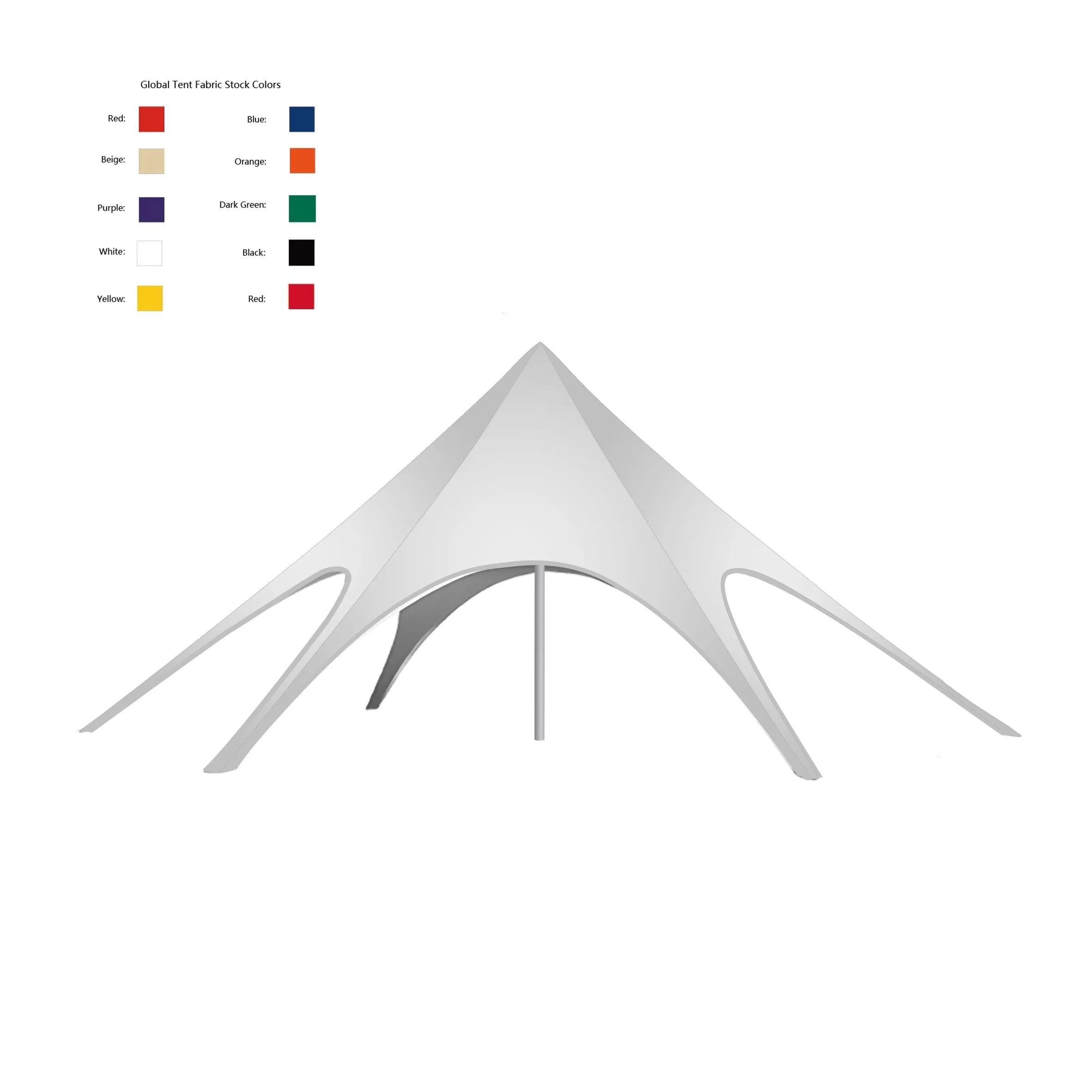 Starry Elegance: Custom RPET Single Peak Star Tent