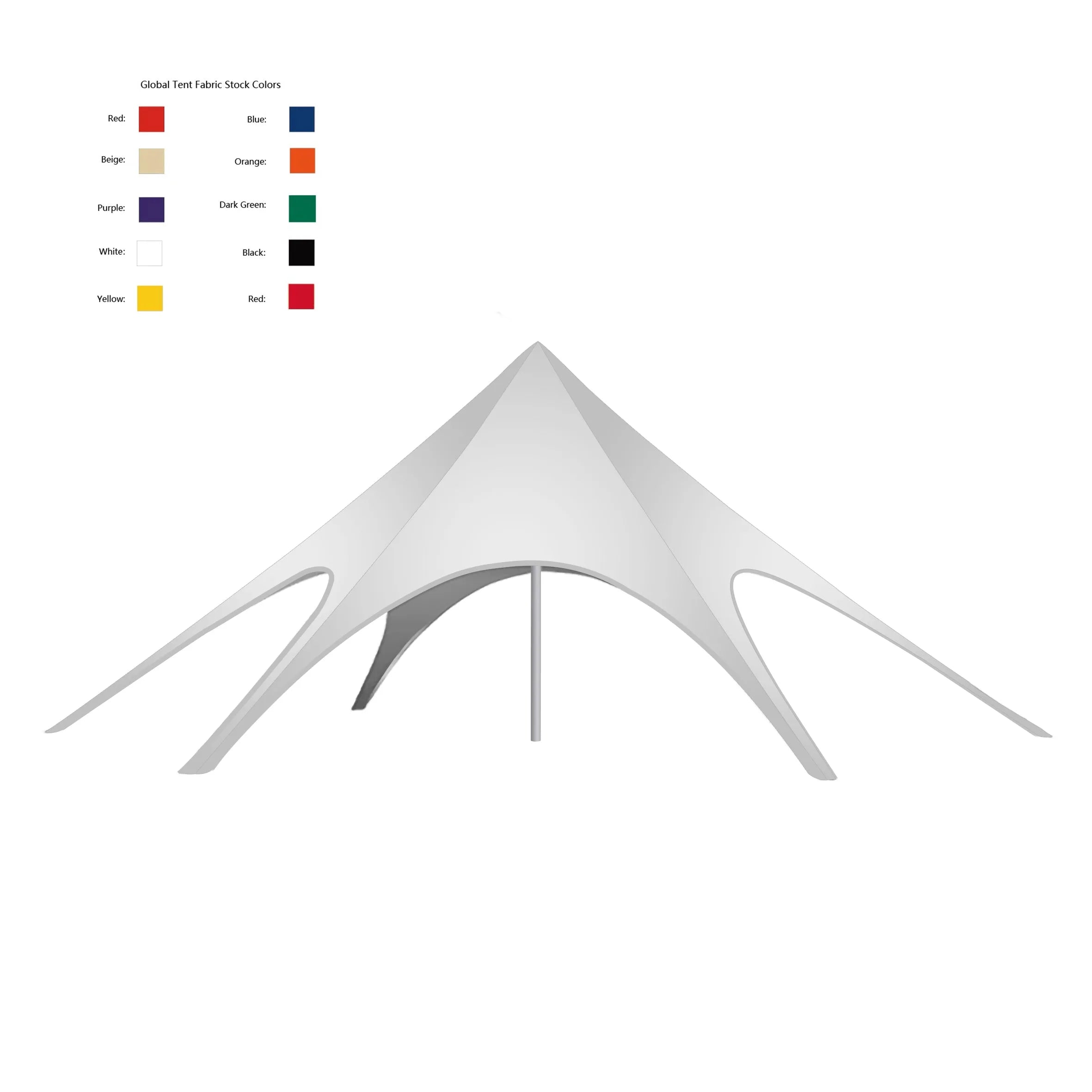 Starry Elegance: Custom RPET Single Peak Star Tent