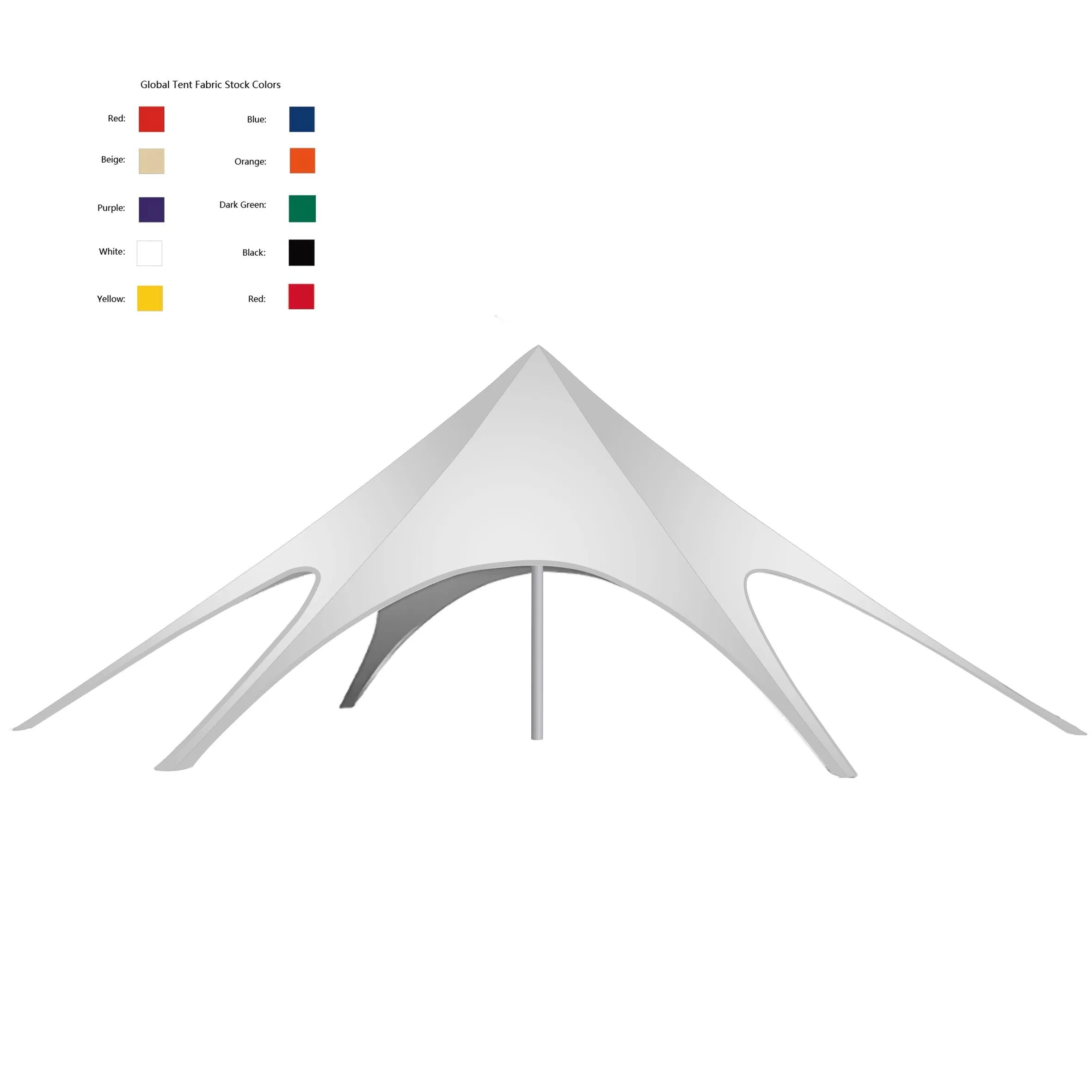 Starry Elegance: Custom RPET Single Peak Star Tent