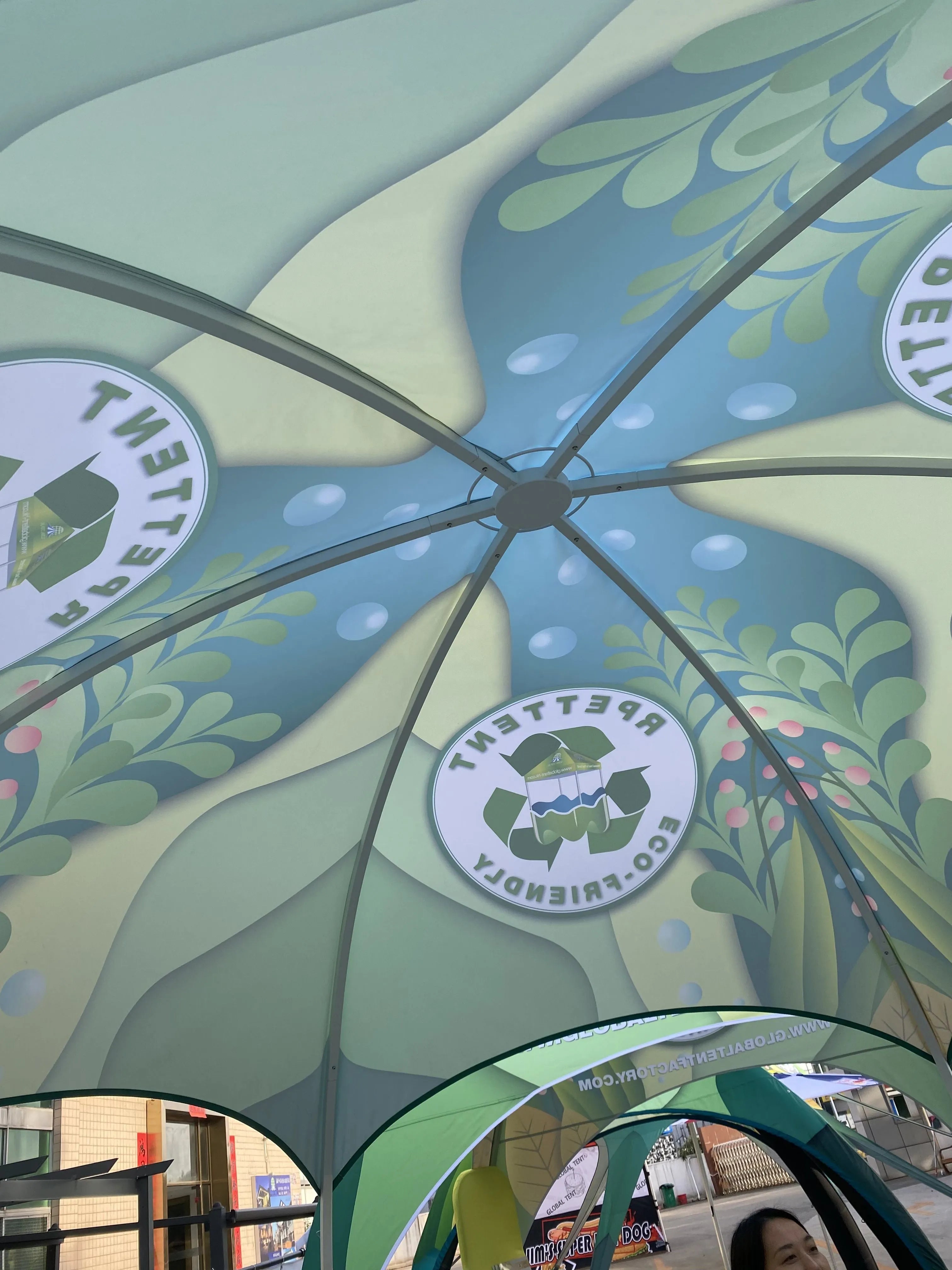Eco-Friendly Showcase: Custom RPET Kiosk Vendor Tent