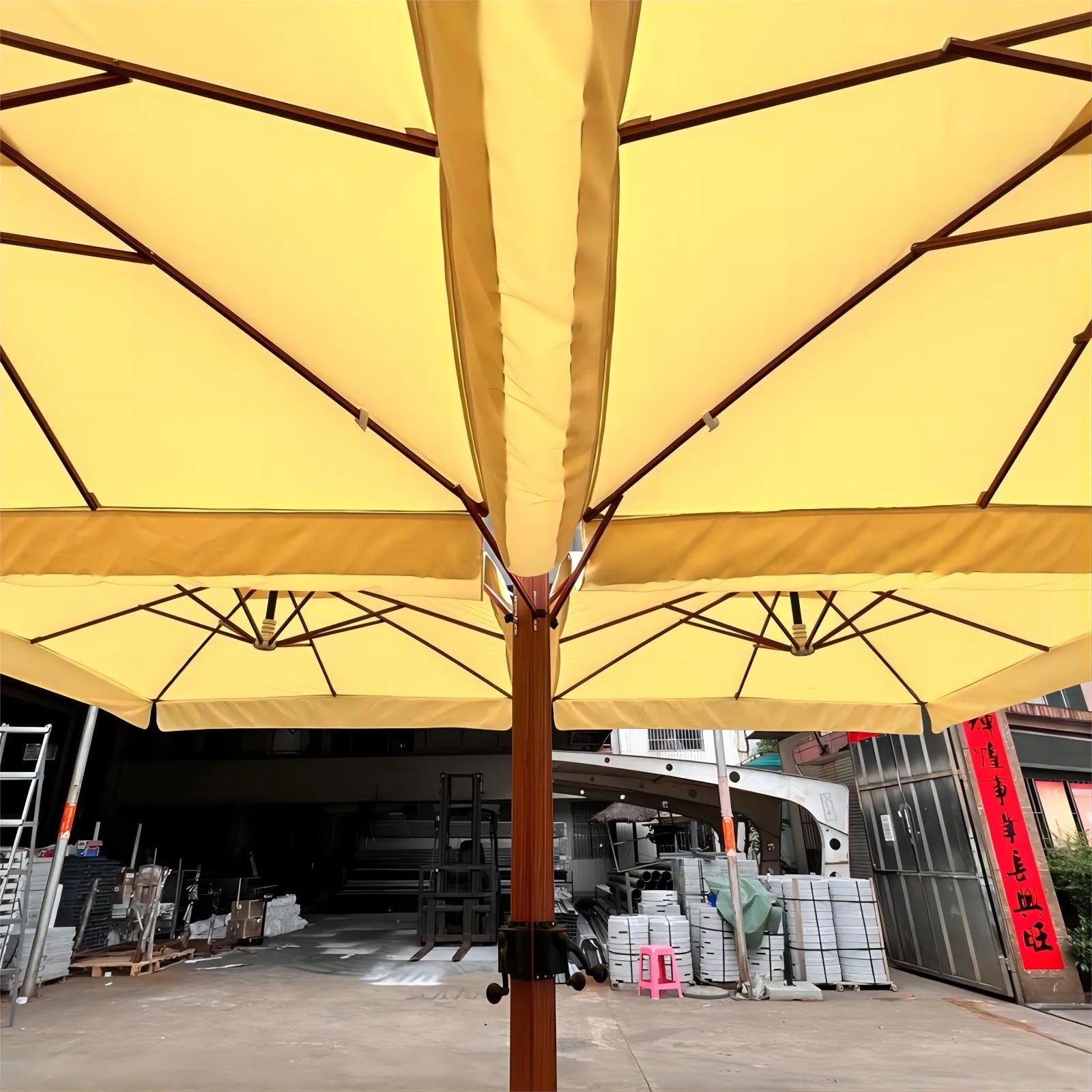 360-Degree Shade: Custom Four-Sided Cantilever Hanging Umbrella