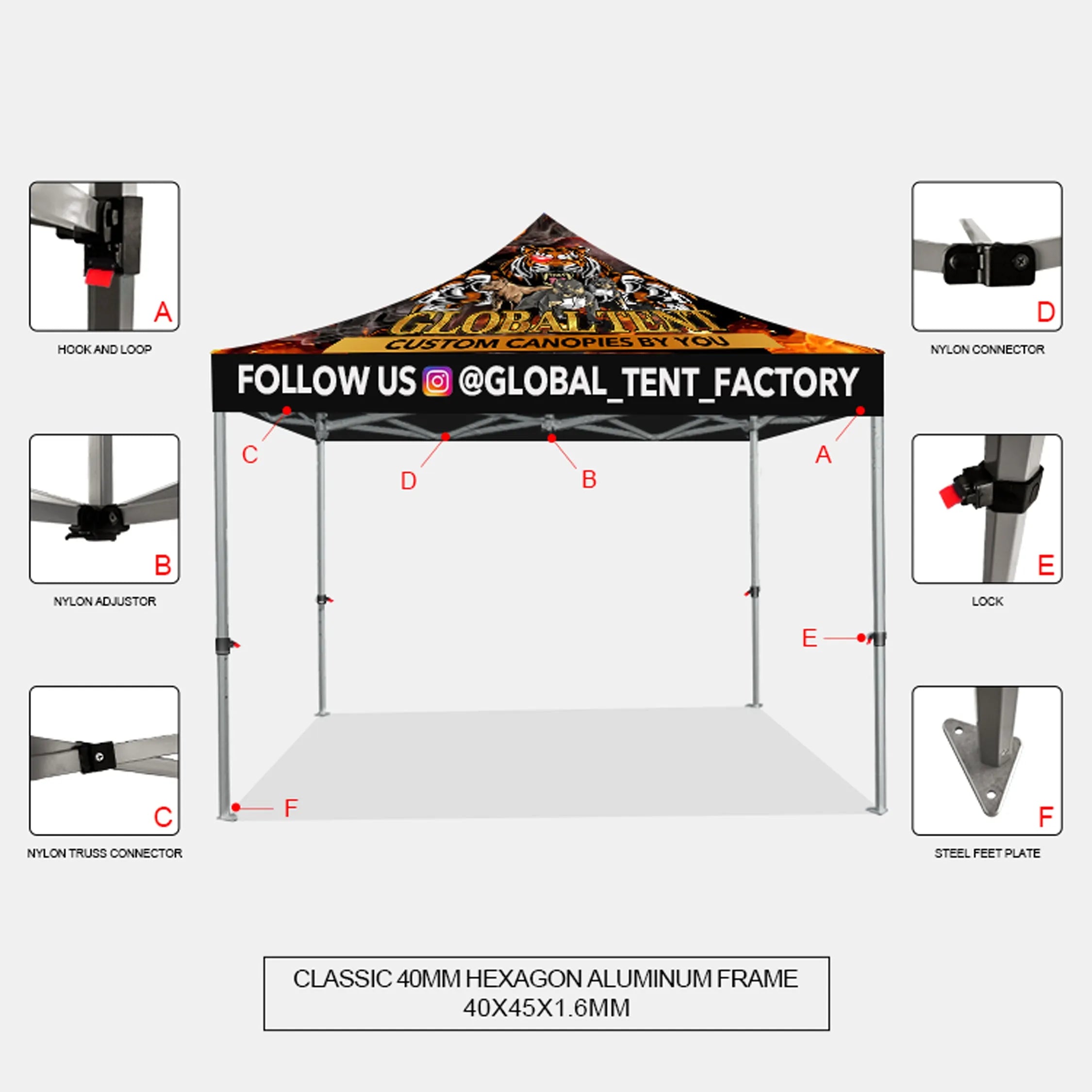 Deliciously Yours: 10'x10' Custom Food Tent
