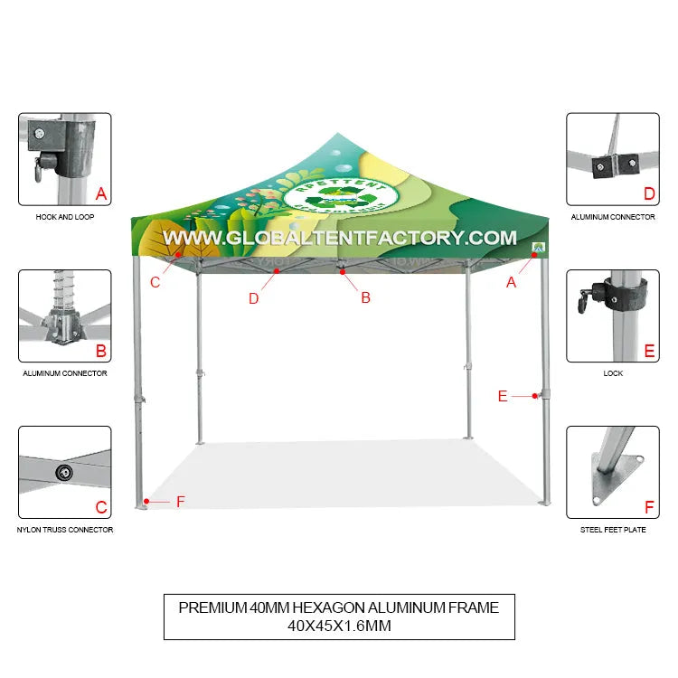 Showcase Brilliance: 10'x10' Custom RPET Advertising Canopy