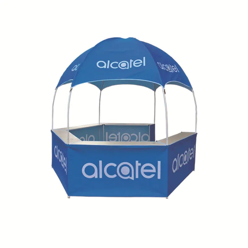 Green Showcase Haven: Custom RPET Kiosk Vendor Tent