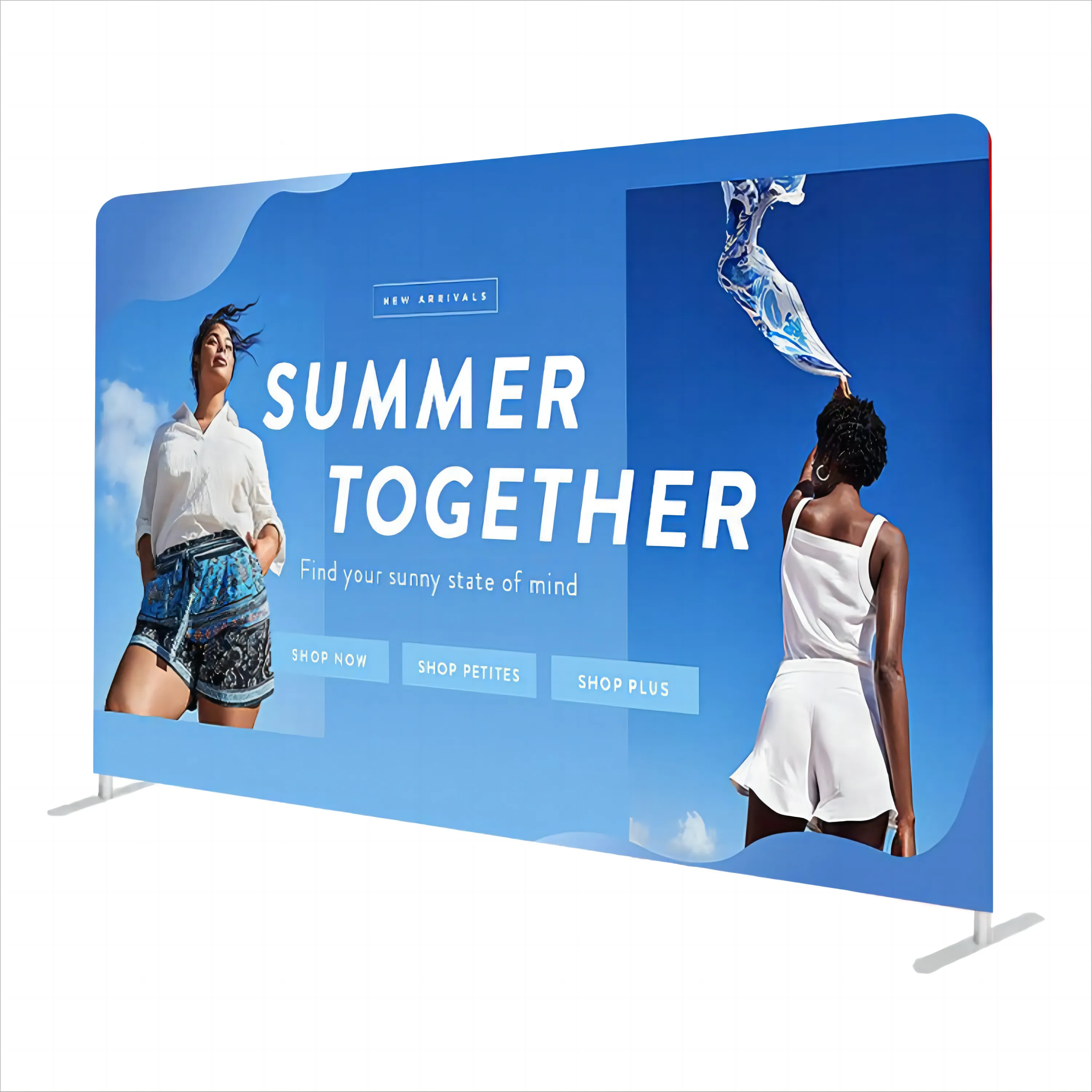 Stand out with the Custom Straight Fabric Exhibition Backdrop – a vibrant, lightweight, and customizable solution for showcasing your brand at trade shows and events.