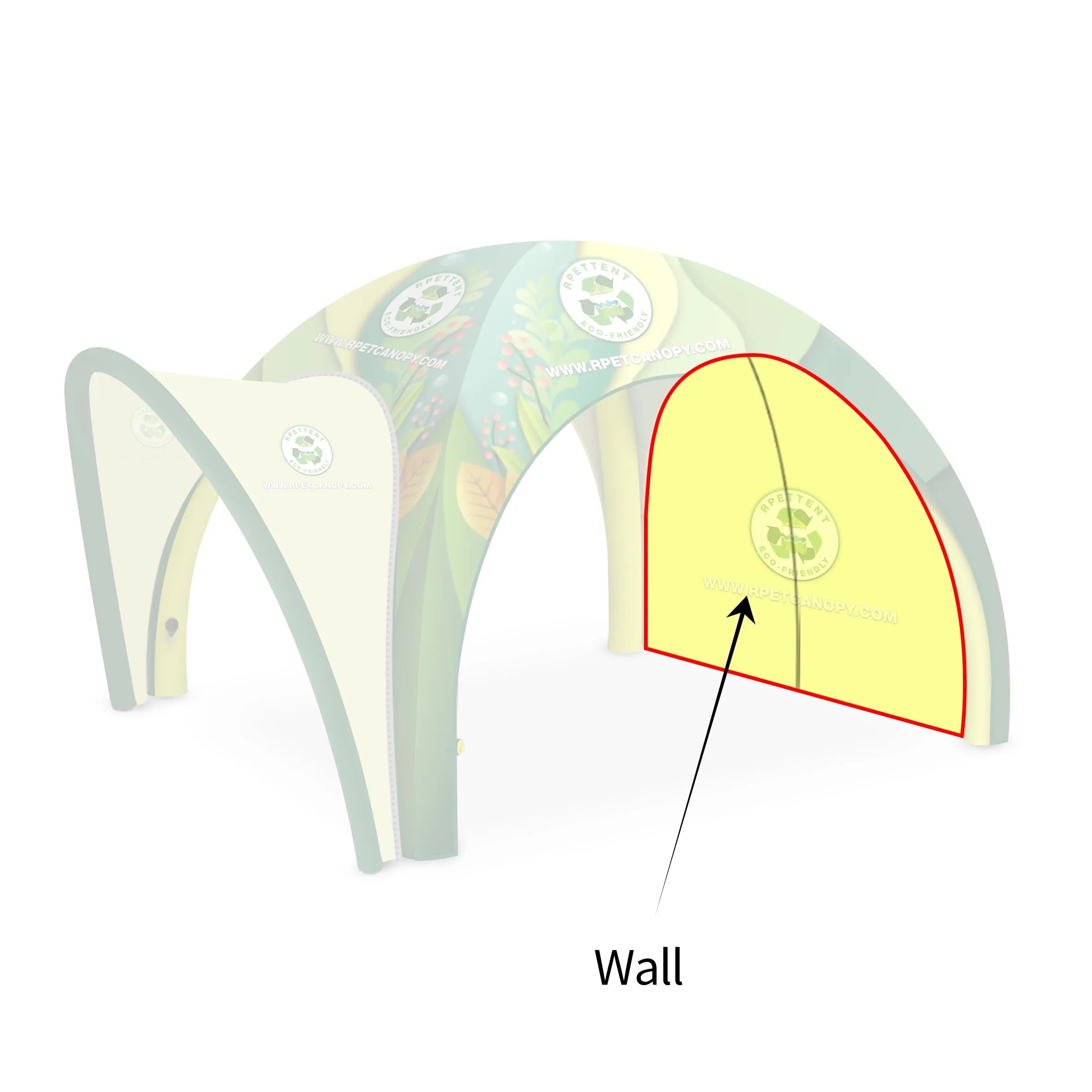 Printed Innovation: Custom RPET Inflatable Tent with Awning & Walls