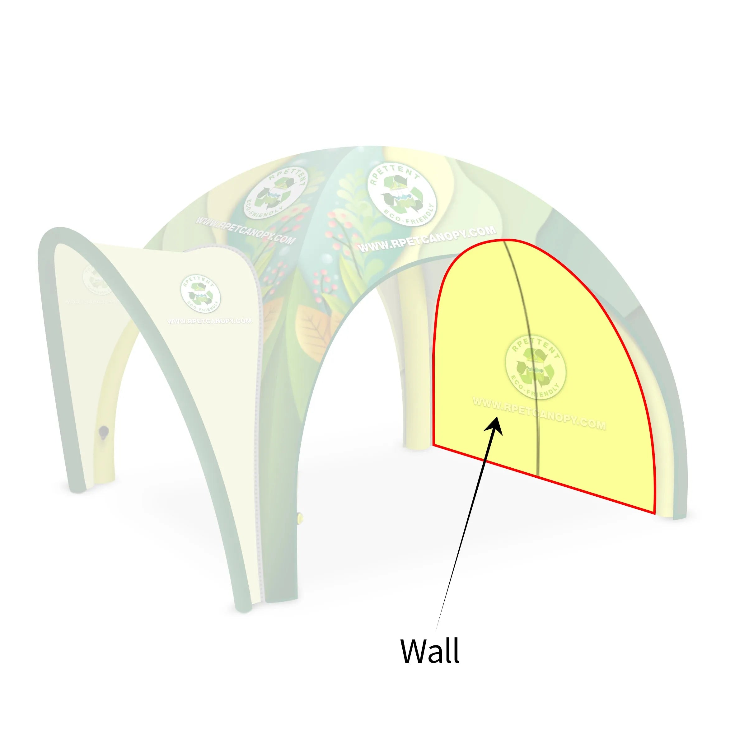 Printed Innovation: Custom RPET Inflatable Tent with Awning & Walls