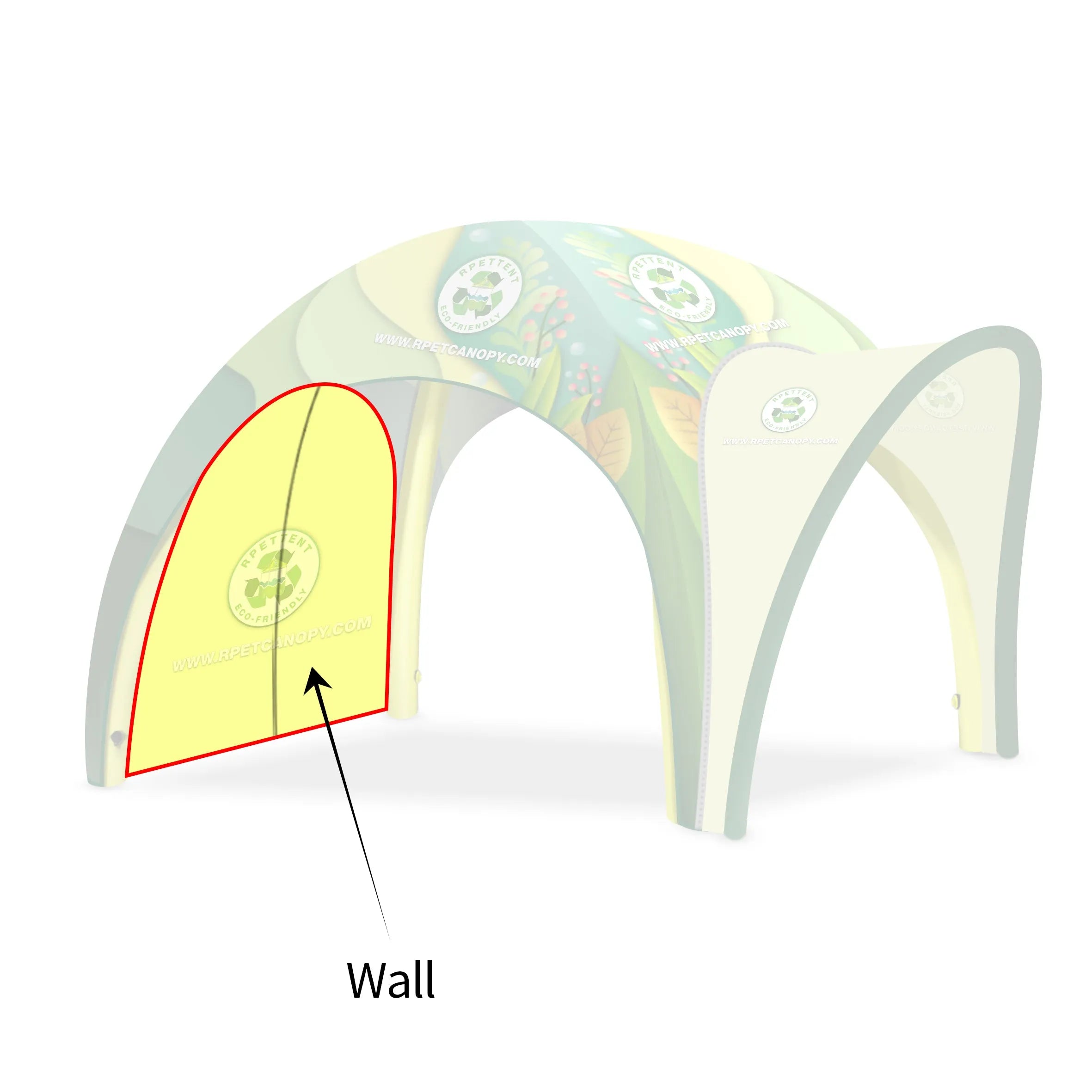 Printed Innovation: Custom RPET Inflatable Tent with Awning & Walls