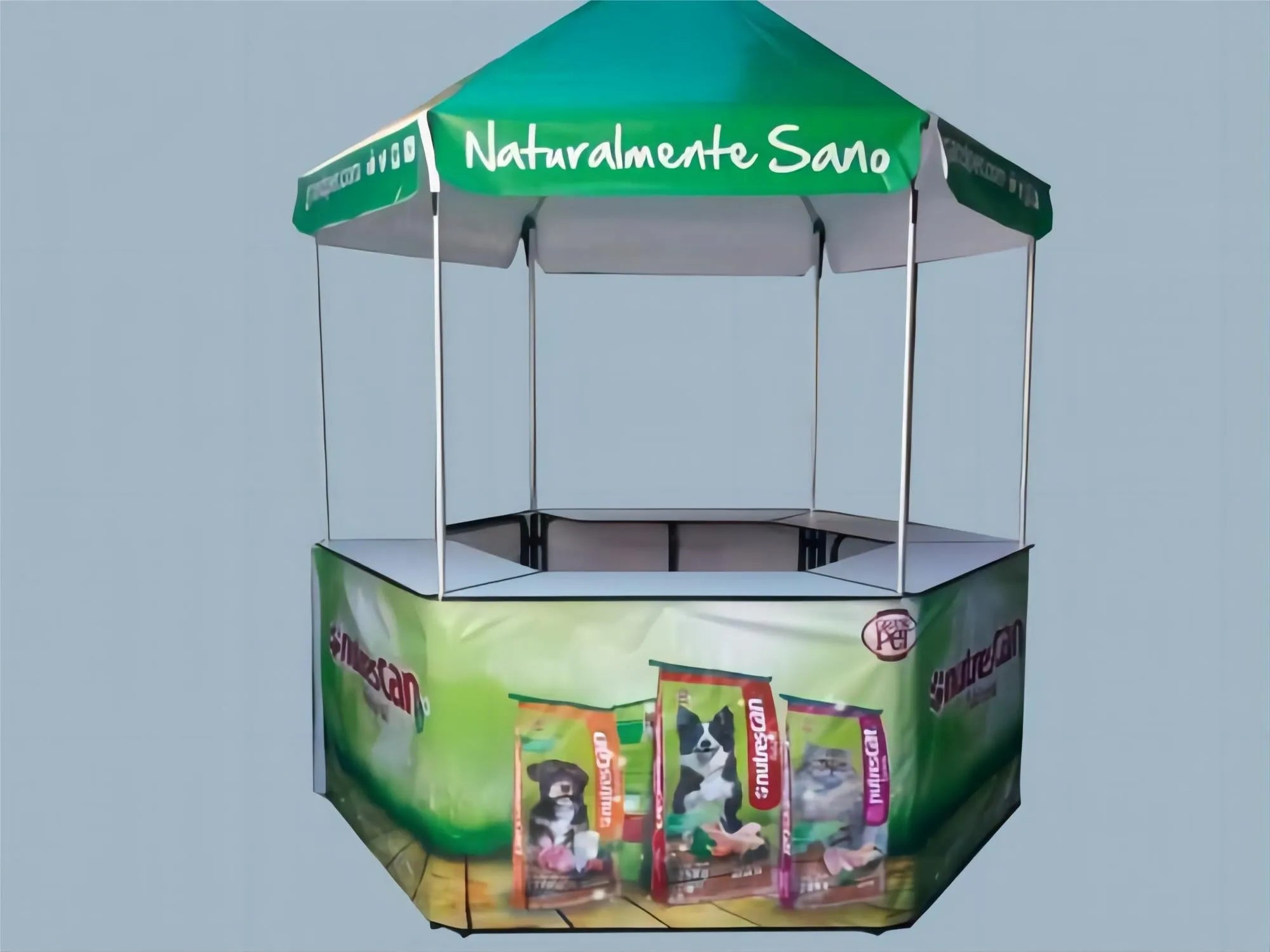 Green Showcase Haven: Custom RPET Kiosk Vendor Tent